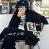 Felpe con cappuccio da donna Felpe con cappuccio da donna E-girl Felpa con cappuccio punk Dark Print Grunge Jacket Y2k Vintage Women Hip-hop Streetshirt Harajuku Anime