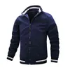 Män Vit Fashion Casual Jacket Windbreaker Bomber Sportswear 211217