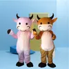 Performance Cattle Baby Mascot Costume Halloween Christmas Fancy Party Cartoon Character Outfit Suit Adult Women Men Dress Carnival Unisex Adults