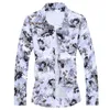 Men'S Fashions Autumn Spring Clothes Shirt Long Sleeves Big Size M-5XL 6XL 7XL Hawaiian Beach Casual Floral Shirt For Man 210705