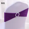 Spandex Lycra Wedding Stoel Cover Sash Bands Party Supplies Verjaardagsstoel Buckle Sashe Decoratie Kleuren beschikbaar