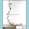 Decorative Flowers & Wreaths Festive Party Supplies Home Garden 185Cm Artificial Magnolia Flower Rattan Silk Fake Vine Azalea Arbitrary Bend