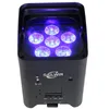 DJアップライティングステージライト6x18W 6in1 RGABW UV LEDバッテリーパワーパワーパワーアップライトWEDINGS 10PCSのためのWifiリモコンフライトケース付き