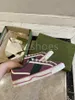 Tennis 1977 Multicolor Low-Top Shoe Bright Colors Canvas Casual Sneakers Grön och röd Web Lace-up Vintage Luxurys skor