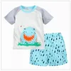 Summer Boys Vêtements Costumes Shark Vêtements pour enfants Set T-shirt à manches courtes Shorts Costume Enfants Pyjamas 210413