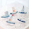 Marine Nautical Creative Sailboat Mode Room Decor Figurines Miniatures Mediterranean Style Ship Small boat ornaments 2201113953642