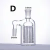 Bong ash catcher 18mm maschio femmina ashcatchers piattaforme petrolifere tamponare tubi dell'acqua in vetro accessori per fumatori adattatore tre tripli a nido d'ape perc 18,8mm