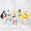 5st/set 18cm Tsukino Usagi Action Figurer Anime Figure Toy Collection PVC Model Desktop Decor Toys for Children Surprise Gift