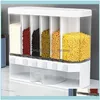 Bottles Jars Housekeeping Organization Home & Gardenwall Mounted Press Cereal Dispenser Hanger Kitchen Storage Household Dry Rice Container