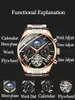 Wodoodporne 50 m czarne różowe złoto Tourbillon automatyczny zegarek mechaniczny Mężczyźni zegar ze stali nierdzewnej Zegarki męskie zegarki 2021