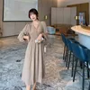 S-XL Plus Size Summer Womens Dress Boho Chiffon Feminino Partido Vintage Oversize Manga Longa Mulheres es Robe Vestido 210423