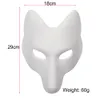 White Japan Anime Fox Kitsune Mask Cosplay Puntelli per feste Accessori per costumi in maschera Pub Clubwear Maschere di Halloween