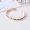 Lettres de bijoux de charme de mode simples bracelets réglables en alliage blanc d'or rose pour les femmes bracelet