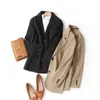 PEOY femmes Blazer bureau veste dames mode simple boutonnage à manches longues manteau ample formel décontracté pour printemps automne 2021 X0721