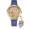 Mode belle hibou pendentif serpentine cuir montres en gros femmes dames femme robe décontracté loisirs amour coeur montres horloge