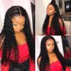 Siyah Kadınlar için Dantel Ön İnsan Saç Perukları imalatı Derin Dalga Kıvırcık Hd Frontal Bob Peruk Brezilyalı Afro Kısa Uzun 30 Inç Su Peruk Tam