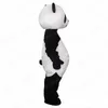 Halloween Giant Panda Mascot Traje de Alta Qualidade Personalizar Dos Desenhos Animados Animais Anime Anime Tema Caráter Adulto Tamanho Do Natal Carnaval Fantasia Vestido
