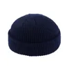 Bollkåpor Shuangr Fashion unisex beanie hatt ribbad stickad manschetterad vinter varm kort avslappnad fast färg för vuxna män1932370