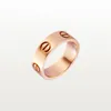 Liefde schroef ring klassieke luxe designer sieraden 2022 vrouwen band ringen titanium stalen legering vergulde mode-accessoires nooit vervagen geen allergische winkel: 21491608