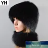 Beanie/Skull Caps Hand Make Women Real Genuine Fur Hat Scarf Girls Natural Headbands Cap Winter Knit Scarves Beanies1