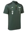 Camisa polo de lapela da equipe da temporada 2021 terno de corrida F1 camiseta de manga curta logotipo do carro macacão 348M