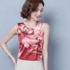 vestidos de verano blusas mujer de moda Sleeveless Print Spliced Vintage women shirts 3XL plus size womens clothing 4750 50 210417
