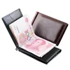 Portafoglio da clip in pelle da uomo in pelle con magnete HASP Carta di credito Cash Holder Business Breve Designer Borsa per maschio