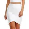 スカート女性ミニ包帯スカート2021セクシーなボディコンニット鉛筆短い夏タイトナイトクラブパーティー服白黒