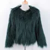 Manteau de fausse fourrure femmes hiver luxe manteau chaud mode mince fourrure solide couleur épaisse manteau femme à manches longues pardessus veste femme 210928
