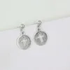 Boucles d'oreilles pendantes simples pour femmes, rondes et croisées, bijoux cadeaux, vente en gros, nouvelle collection