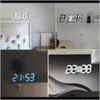 ディスプレイLEDアラームウォッチUSB充電電子デジタル時計壁Horloge 3D Dijital Saat Home Decoration Office Table Desk Clock 8759819