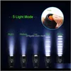 Ficklampor Torches Ultra Bright T6L2 Vattentät LED-facklampa 5 Modeller Zoombar Använd batteri för campingjakt etc JJVCK BZL8L