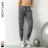 2024Breathable Sports Pants Gym Clothes Women's Joggers Quick Dry Slim Loose Running Training Fiess Leggings Nine Point Pocket Casual Trouses