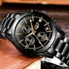 Lige heren horloges top merk luxe quartz klok mannelijke roestvrij staal chronograaf militaire sport polshorloge mannen relogio masculino 210527