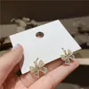 Orecchini da donna Ciondola Farfalla Ciondolo in lega Intarsio Perla Dolce Charms Accessori per orecchini a bottone da sposa Gioielli