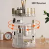 360 ° roterande kosmetisk arrangör Box Makeup Holborste Lipstick Skin Care Parfym lagringsstativ Justerbara skiktlådor bins6891996