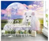 Papéis de parede personalizados PO Wallpaper 3D para paredes 3 D Simple Dream Lion Prairie Quarto da criança Decoração de parede de fundo