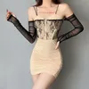 Casual Dresses Women's Clothing With Sexy Dress Summer 2021 Ladies Midi Fairy Core Corset Sling Slip Lace