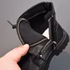 Buty Moda 2021 Chłopcy Trampki Unisex Kostki Dla Dzieci Dziewczyny Jesień Zima Dzieci Zip Mała dziewczynka Buty 3-12 Rok