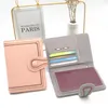 Ladies' PU soft leather passport book, travel document passport holder (with credit card slot) card holder