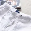 1999年春夏の男性ファッションブランド中国風のコットンリネン緩いズボン男性カジュアルシンプルな薄い白ストレートパンツズボン210810