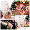 Fournitures de fête d'événement de cadeaux Festive Maison Jardin Stankok Transparent Papier de cellophane TRANSPARENT 2.5 MIL ÉPACHETANT DE XMAS EMPLOVE D'EMPLACEMENT CORDATIVE W