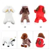 Dog Apparel Warm Lovely Pet Hoodie Clothes Coral Fleece Puppy Coat Four Legs Design Elk Christmas Cosplay Costumes