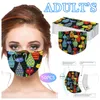 2021 Neue Einweg-Maske mit Cartoon-Katzen-Aufdruck für Erwachsene, dreischichtige, staub- und winddichte Baumwolltuchmasken