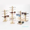 Multi Livelli Occhialole da sole in legno Display Rack Shelf EyeGlasses Show Stand Gioielli Holder per Multi Pair Occhiali Vetrina