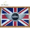 British Mini Cooper Car Flag 3 * 5ft (90cm * 150cm) Polyester Banner Decoration Flying Home Garden Flags Festive Cadeaux