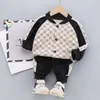 Tuta per bebè Autunno Abbigliamento per bambini Completi per ragazzi Tute Vestiti per neonate Costume da completo in cotone con stampa casual per bambini