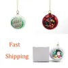 8 cm Sublimation Boules En Plastique De Noël Arbre De Noël Décoration Boule Plafond Pendentif Centre Commercial Activité Suspendu Ornement