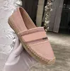 2021 Donne Lussurys Scarpe casual Espadrilles Designer estivi Spiaggia da donna Spiaggia Mezza Pantofole Moda Donna Mocassini Pescatore Tela Scarpa con scatola Dimensione 34-42