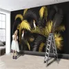 3D-landschap behang groen grote blad plant muurschildering woonkamer slaapkamer home decor waterdichte antifouling wallpapers muur papers